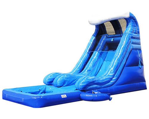 Blue marble 18 ft waterslide. Waterslide rental Clayton NC