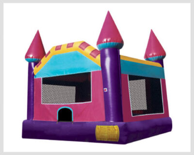 “Dream Castle Bounce House rental – a colorful inflatable perfect for princess and fairytale-themed parties